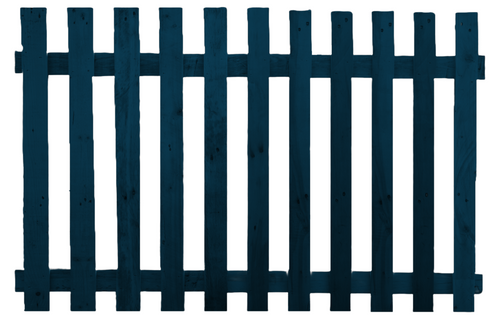 Flat Top Picket Fence Panel Midnight Blue