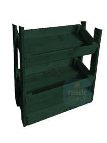 Tilted Handmade Display Stands - 2 Tier - Ivy Green