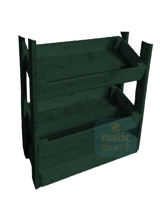 Tilted Handmade Display Stands - 2 Tier - Ivy Green