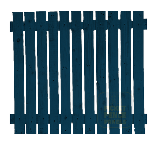 Privacy Picket Fence Panels - Midnight Blue