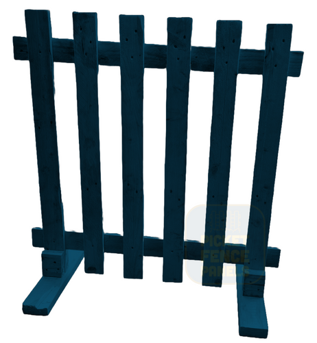 Free Standing Picket Fence Panels - Midnight Blue