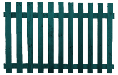 Flat Top Picket Fence Panel Teal