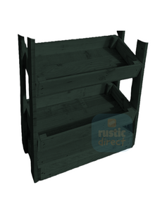 Tilted Handmade Display Stands - 2 Tier - Forest Green