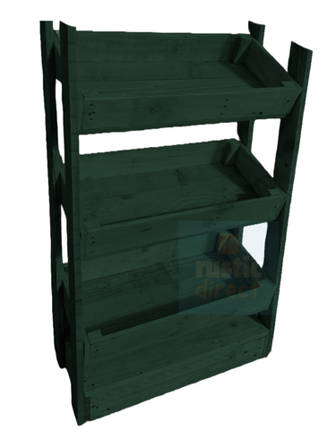 Tilted Handmade Display Stands - 3 Tier - Ivy Green
