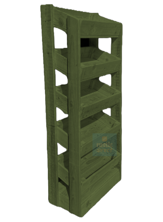 Tilted Handmade Display Stands - 5 Tier - Jungle Green