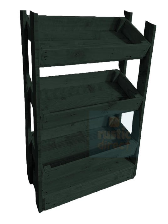 Tilted Handmade Display Stands - 3 Tier - Forest Green