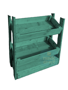 Tilted Handmade Display Stands - 2 Tier - Giddy Green