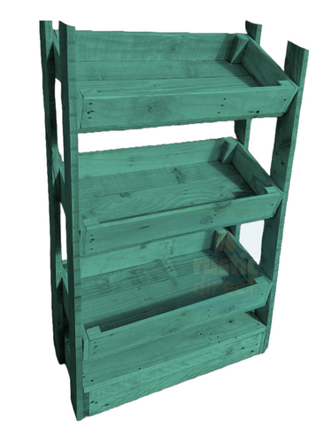 Tilted Handmade Display Stands - 3 Tier - Giddy Green