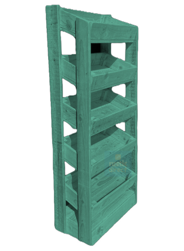 Tilted Handmade Display Stands - 5 Tier - Giddy Green