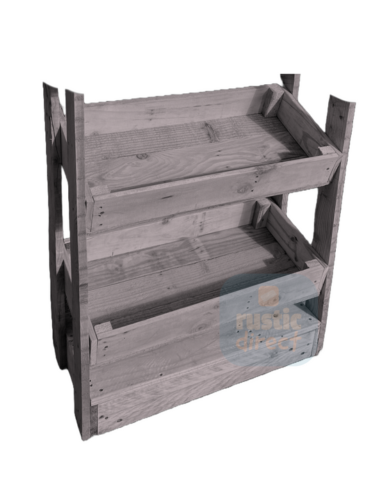 Tilted Handmade Display Stands - 2 Tier - Winter Sky