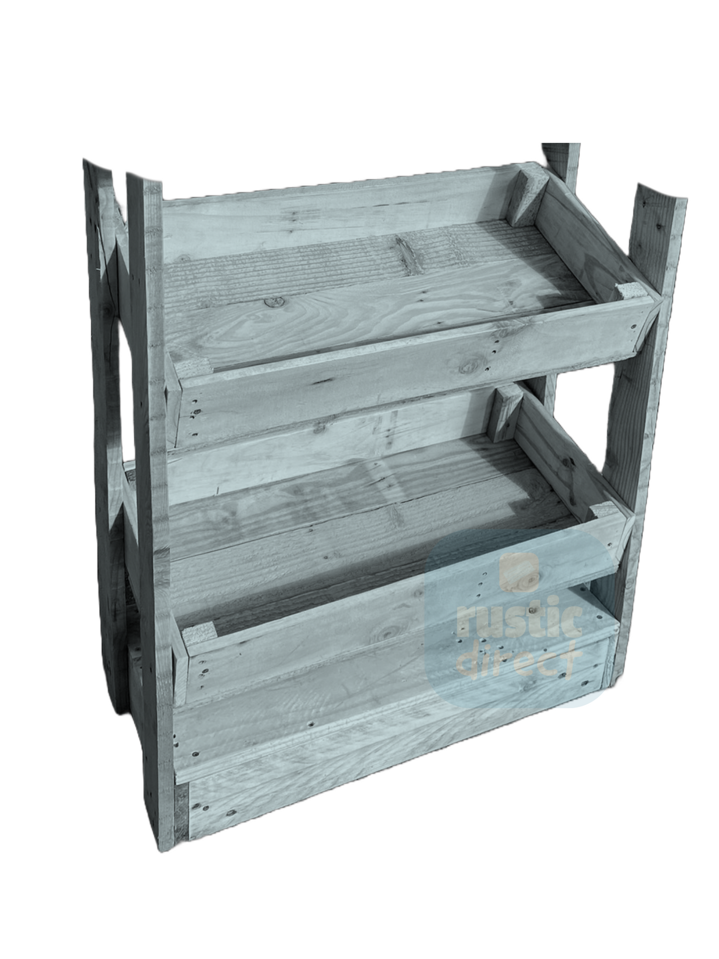 Tilted Handmade Display Stands - 2 Tier - Eggshell Blue