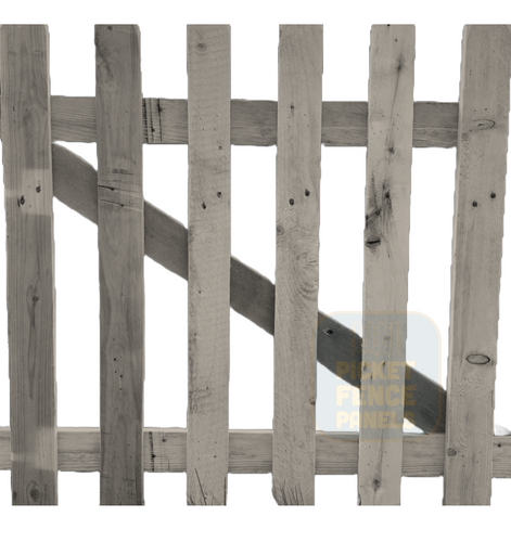 Flat Top Picket Gates - Warm Stone