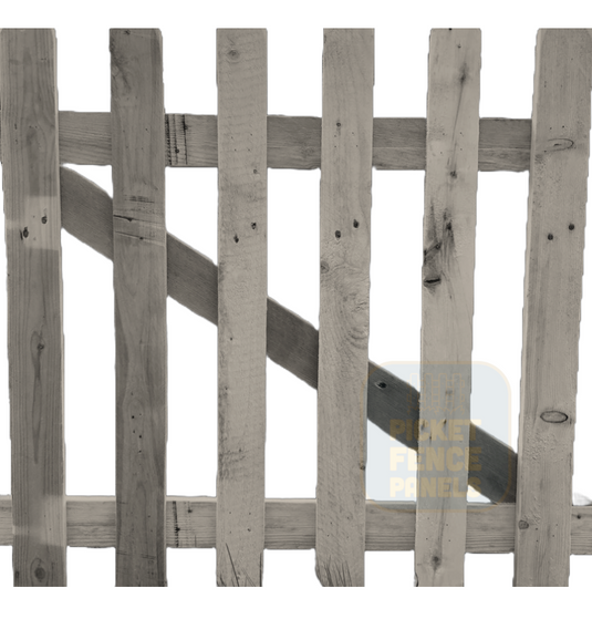 Flat Top Picket Gates - Warm Stone