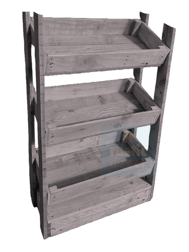 Tilted Handmade Display Stands - 3 Tier - Winter Sky