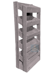 Tilted Handmade Display Stands - 5 Tier - Winter Sky