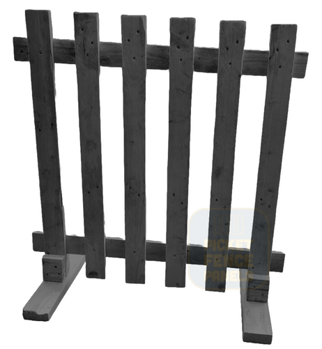 Free Standing Picket Fence Panels - Charcoal Grey