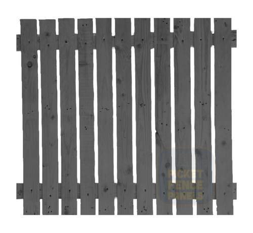 Privacy Picket Fence Panels - Charcoal Grey