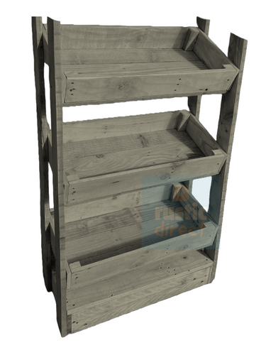 Tilted Handmade Display Stands - 3 Tier - Mushroom