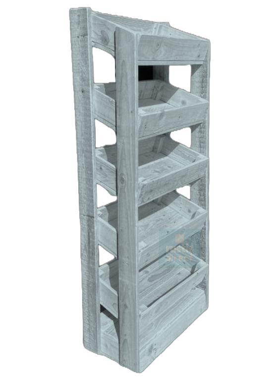 Tilted Handmade Display Stands - 5 Tier - Eggshell Blue
