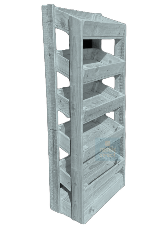 Tilted Handmade Display Stands - 5 Tier - Eggshell Blue