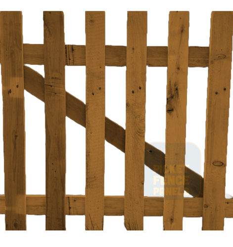 Flat Top Picket Gates - Harvest gold