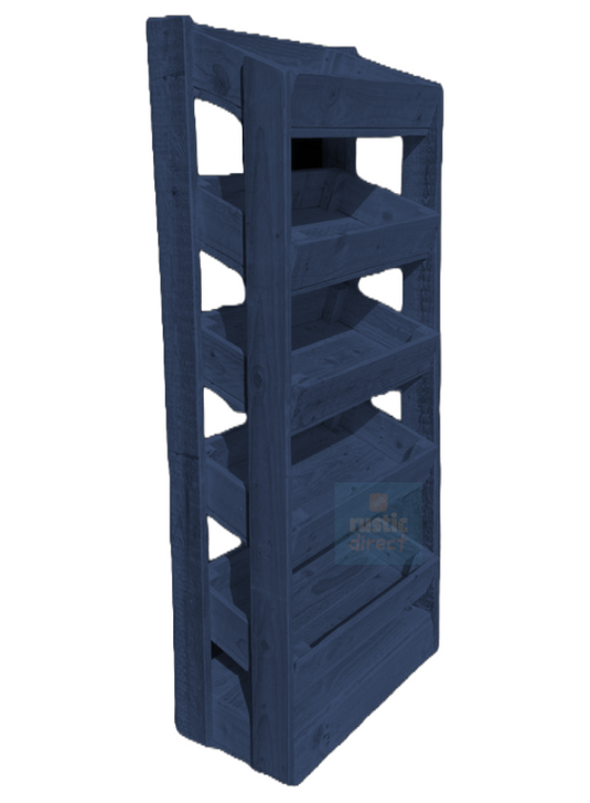 Tilted Handmade Display Stands - 5 Tier - Iris Blue