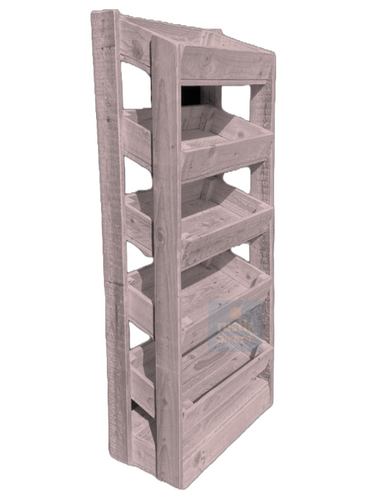 Tilted Handmade Display Stands - 5 Tier - Rose Pink