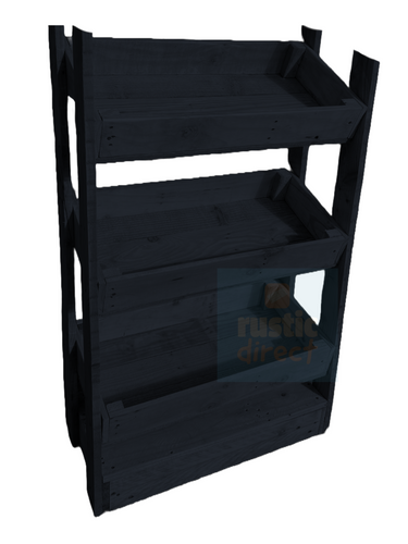 Tilted Handmade Display Stands - 3 Tier - Midnight Blue