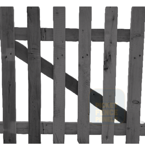 Flat Top Picket Gates - Slate
