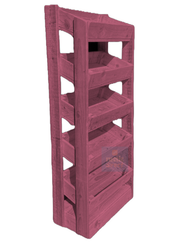 Tilted Handmade Display Stands - 5 Tier - Fuchsia Pink