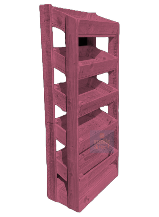 Tilted Handmade Display Stands - 5 Tier - Fuchsia Pink