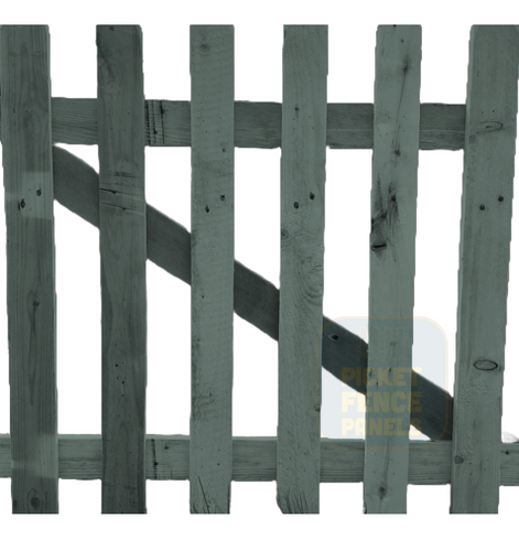 Flat Top Picket Gates - Sage