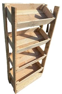 Rustic Direct Tilted Handmade Display Stands - 4 Tier