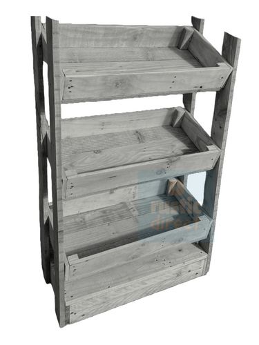 Tilted Handmade Display Stands - 3 Tier - Slate Grey