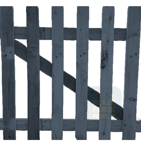Flat Top Picket Gates - Cornflower