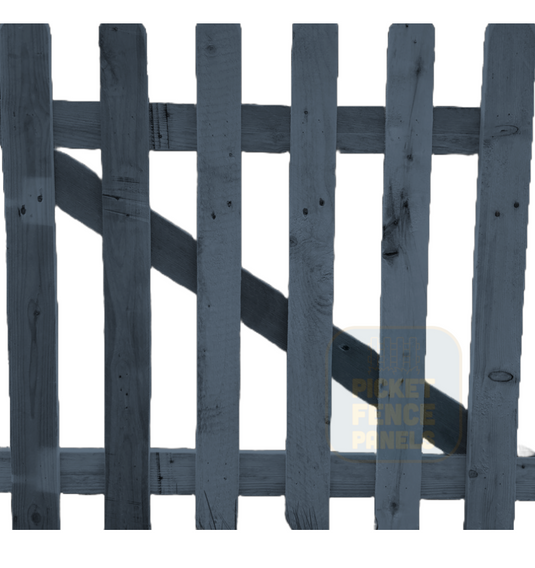 Flat Top Picket Gates - Cornflower