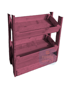 Tilted Handmade Display Stands - 2 Tier - Fuchsia Pink