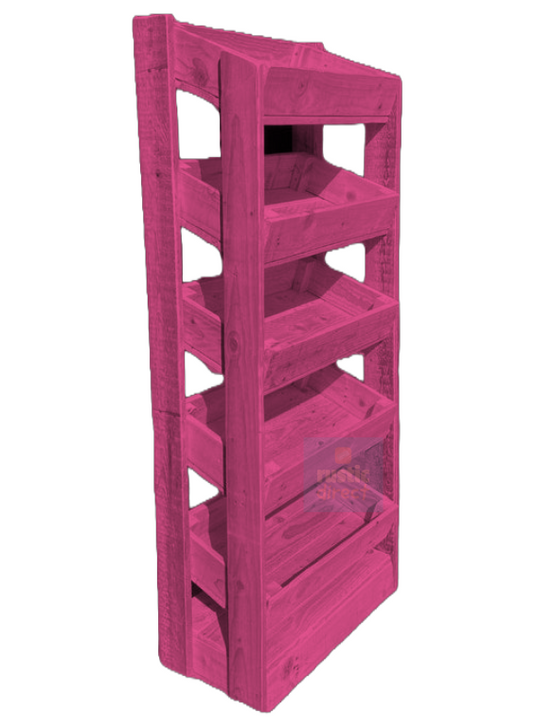 Tilted Handmade Display Stands - 5 Tier - Flamingo Pink