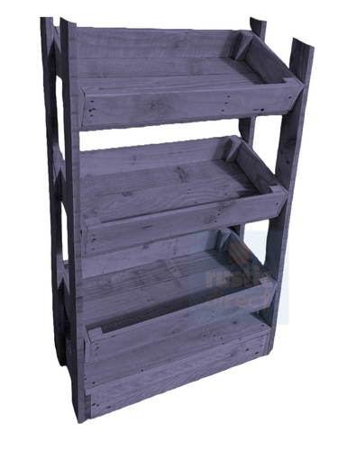 Tilted Handmade Display Stands - 3 Tier - Lavender
