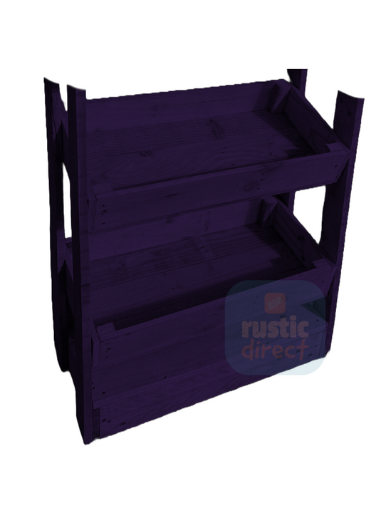 Tilted Handmade Display Stands - 2 Tier - Mauvine Purple