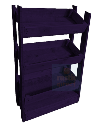 Tilted Handmade Display Stands - 3 Tier - Mauvine Purple