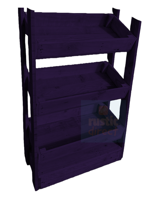 Tilted Handmade Display Stands - 3 Tier - Mauvine Purple