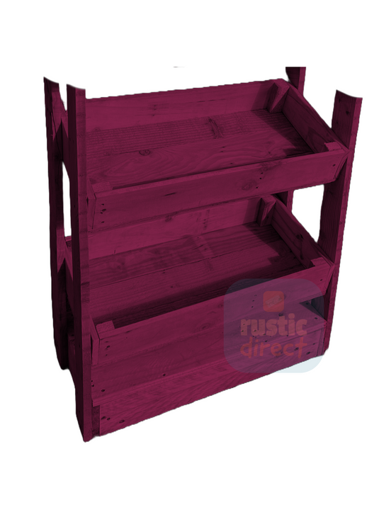 Tilted Handmade Display Stands - 2 Tier - Plum