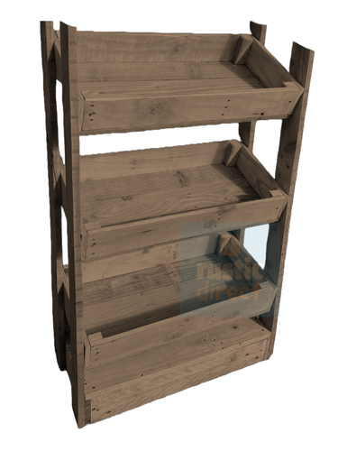 Tilted Handmade Display Stands - 3 Tier - Soft Mocha
