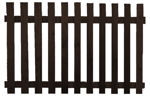 Flat Top Picket Fence Panel Tudor Black