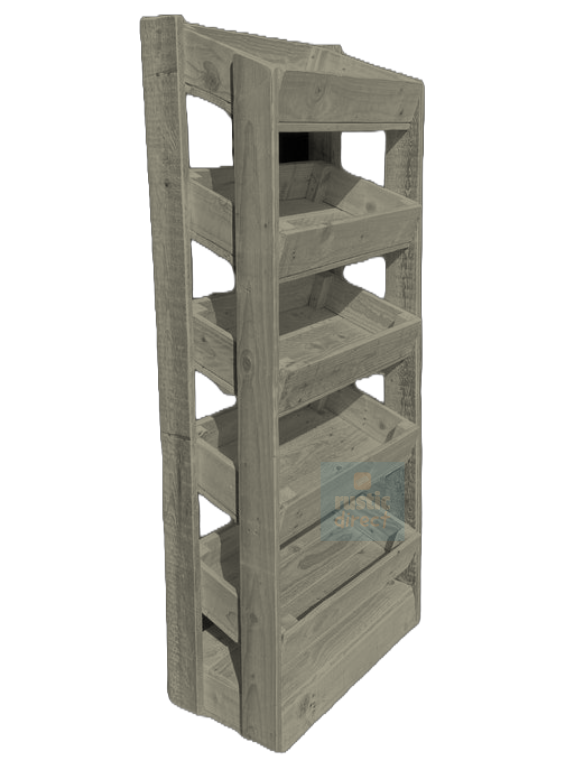 Tilted Handmade Display Stands - 5 Tier - Mushroom