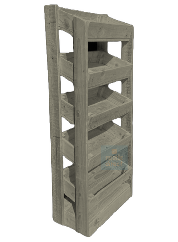 Tilted Handmade Display Stands - 5 Tier - Mushroom