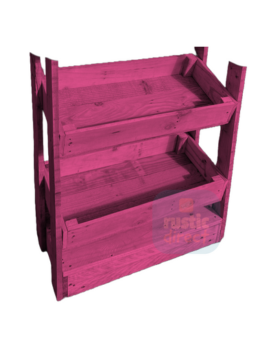 Tilted Handmade Display Stands - 2 Tier - Flamingo