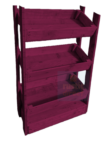 Tilted Handmade Display Stands - 3 Tier - Passionate Plum