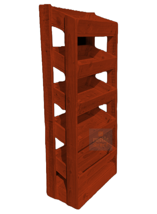 Tilted Handmade Display Stands - 5 Tier - Golden Cedar